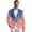 American Flag Design, variant on Lightweight Blazer, Artsy Union Jack Polyester Single Breasted Mens Blazer for Business Casual