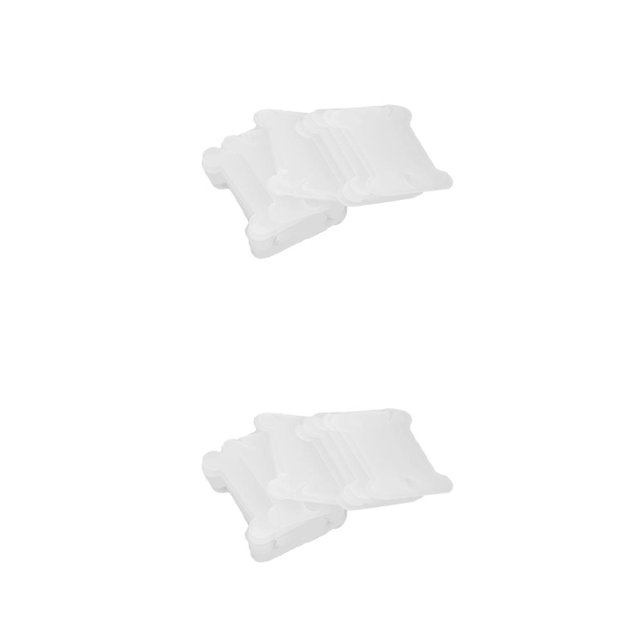 Injueey 20 piezas de tarjetas de bobina de bobina de hilo, accesorios de plástico para oficina, organizadores de cables sin rebabas, 20 piezas blancas blanco 20 piezas 2piezas