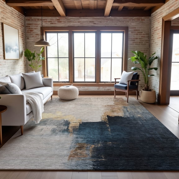 Addison Rugs Mayfield Premium Machine Washable Transitional Abstract Taupe Rectangle Rug, 8' x 10'