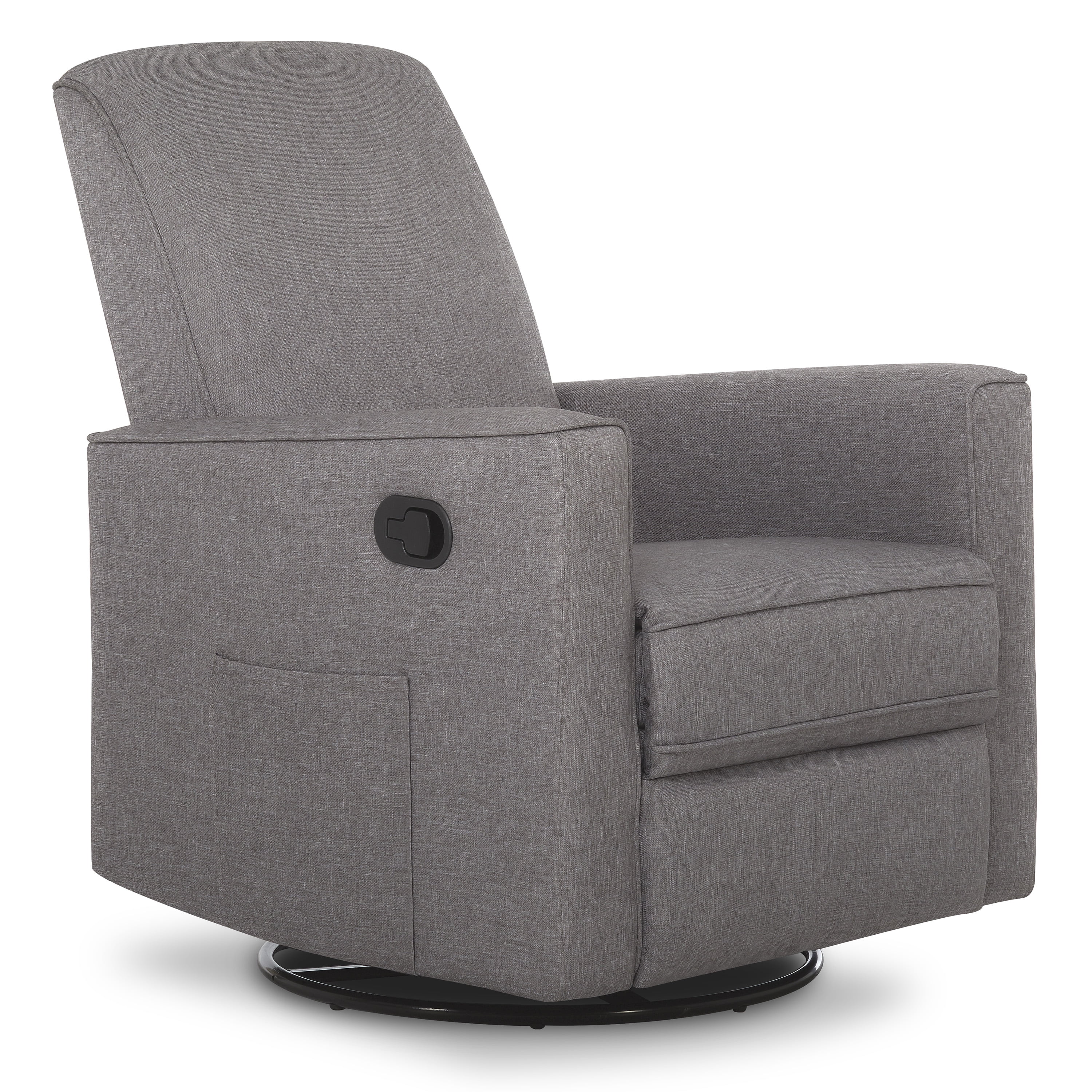 Evolur Raleigh Upholstered Plush Seating Glider Swivel, Rocker