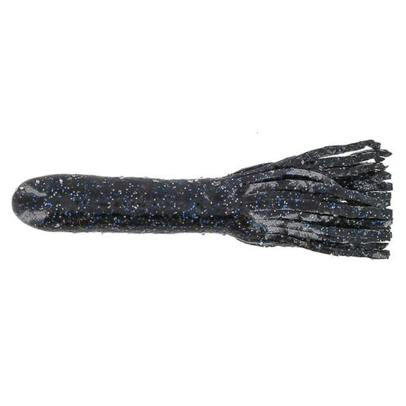 Big Bite Baits 4 inch Tour Flipper Soft Plastic Tube (Black Blue Silver Flake)