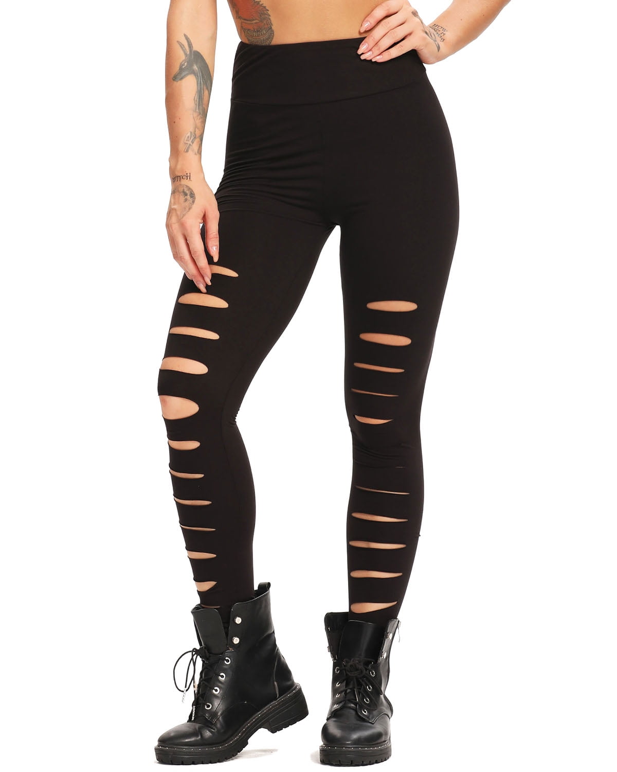 SEASUM Women Ripped Yoga Pants High 
