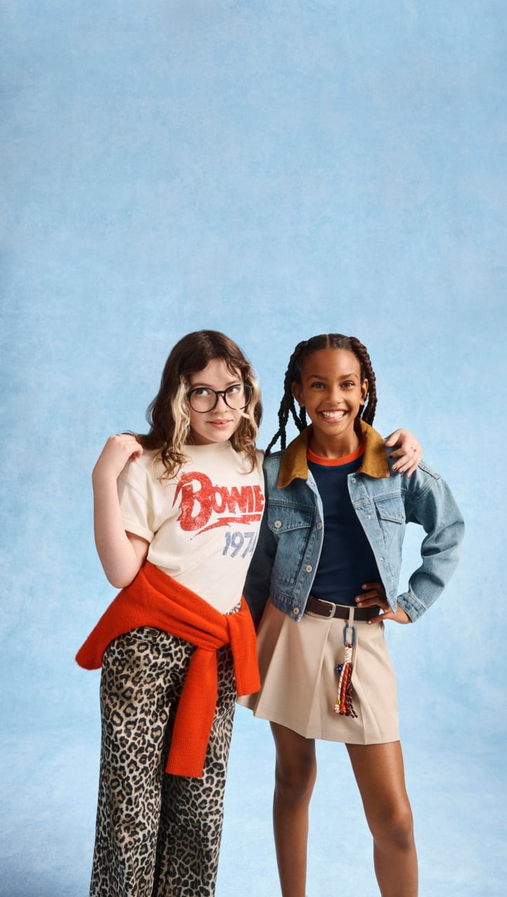 Weekend Academy Girls Denim Workwear Jacket with Corduroy Collar, Sizes 4-18