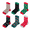 Multi-color, variant on Christmas Socks, PUTUO Men Funny Colorful Novelty Socks, Xmas Crew Socks Christmas Gifts for Men, 6 Pairs, Size 9-13
