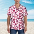 thumbnail image 4 of Balery Tulips Flowers Print Men's Hawaiian Shirts Short Sleeve Beach Shirt Relaxed Fit Vacation Button Down Shirts-Medium, 4 of 9