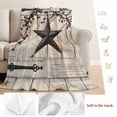 thumbnail image 5 of Texas Star Vintage Blanket Soft Cozy Warm Throw Blanket for Couch, Plush Fuzzy Flannel Fleece Blankets for Sofa, Brown Retro Berry Beige Wooden Branches Bed Blankets Gifts for Men, 40"x50", 5 of 9