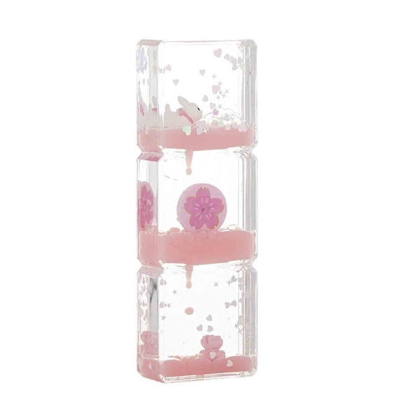 C Mini Liquid Hourglass Timer 6 Inch Acrylic Oil Drip Decompression Toy For Desk Office Home Decoration Cute Gift C