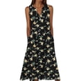 thumbnail image 2 of Ndbuld formal Dresses for Women Dresses for Women Womens Summer Fashion Casual Beach Printing Camis Sleeveless V-Neck Dress Multicolor XXXXXL, 2 of 5
