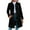 Black, variant on XFLWAM Women's Winter Classic Outerwear Lapel Collar Overcoat with Pockets Single Breasted Pea Coat Casual Solid Color Tops Brown XXL