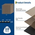 thumbnail image 4 of Yeshouse Paneles acústicos de madera 3D para pared: láminas decorativas insonorizadas con reducción de ruido, ideales para cine en casa, oficina, estudio, dormitorio y sala de estar, 4 of 7