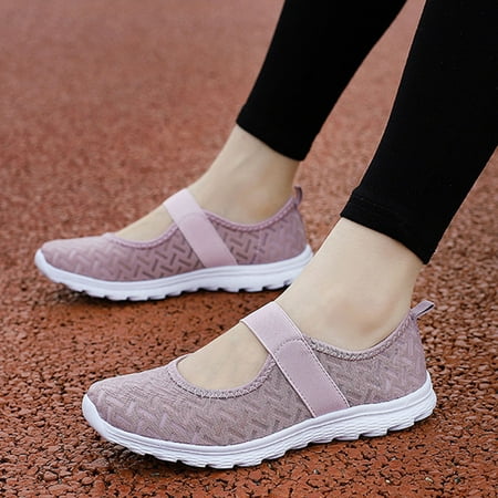 

XIAQUJ Women Sneakers Fashionable Simple and Solid Color New Pattern Summer Mesh Breathable Comfortable Casual Versatile Slip On Women s Fashion Sneakers Purple 9(42)