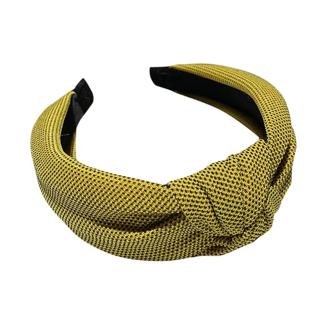 WTXUE Bandeaux pour Femmes, Bandeau Tricoté à Nouer, Jaune