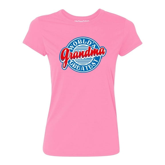 P&B World's Greatest Grandma Funny Women's T-shirt, Azalea Pink, 2XL