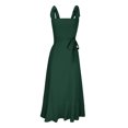 thumbnail image 4 of LYXSSBYX Summer Dresses for Women Clearance Long Summer Women's New Sling Bandage Sleeveless Square Neck Fashion Solid Vent Dress, 4 of 6