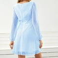 thumbnail image 5 of Sentmoon Fitted Waist Womens Dresses Long Sleeve Square Neck Holiday Dresses for Women Casual Fashion Short Dresses,Plus Size Trendy Womens Fashion Light blue XL Clearance Sales Today Deals Prime, 5 of 5