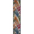 thumbnail image 1 of homeroots outdoor 384810 2’x 10’ Multicolored Leaves Indoor Outdoor Runner Rug, 1 of 1