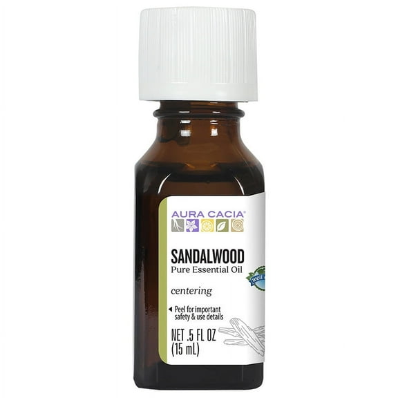 Aura Cacia Pure Essential Oil, Sandalwood, 0.5 fl oz (15 ml)