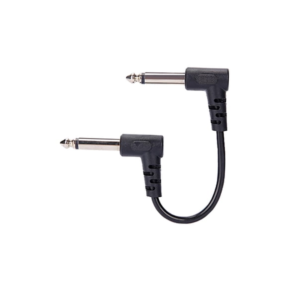 Cable de conexión, Cable de altavoz de Audio, ángulo , bajo ruido, 6,5mm, macho a macho, 1/4 '', Cables de Pedal de efecto de guitarra eléctrica, 30 centimetros Sunnimix Cable de conexión