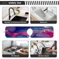 thumbnail image 6 of Colorful Fluid Marbling Sink Splash Guard for Faucet 2 Packs Faucet Absorbent Mats, Golden Streaks Faucet Handle Drip Catcher Quickly Drying Mat for Kitchen Counter Bathroom RV, 23.6"x5.5", 6 of 7