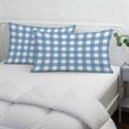 thumbnail image 4 of Blue White Plaid Standard Pillow Covers,Gradient Geometric Buffalo Checkered Breathable Throw Pillow Cases with Invisible Zipper,Decorative Pillowcase Pillows Protectors for Sofa Bed Chair 20"x26", 4 of 9