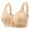 A-Beige338, variant on Lace Daisy Bras For Older Women Convenient Snap Front Closure Adjustable Straps Wireless Bra Back Smoothing Bras