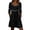 Black, variant on Women's Casual Dress Summer Crew Neck 3/4 Sleeve Short Dresses with Pocket 2026 Boho Beach Clothes Navy S