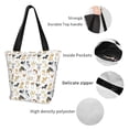 thumbnail image 6 of Kll Tote Bag For Women I Love Dogs Print Shopping Grocery Reusable Bags For Office School Shopping Travel, 6 of 8