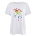 thumbnail image 3 of Gibobby Playera Corte clásico para Mujer Camisetas tamaño para mujer, camisetas holgadas manga corta con cuello redondo, blusa informal verano, camiseta bás(Blanco,M), 3 of 4