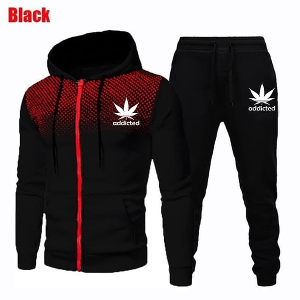 Chándal de otoño e invierno para hombre, sudadera con capucha estampada, traje informal con cremallera, chaqueta y pantalones de jogging, gran oferta, ropa para viajar al trabajo