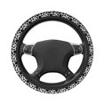 thumbnail image 3 of Elastic Steering Wheel Cover, Cow black white print cute Stretch Thickening Car Steering Wheel Cover Women Men, Steering Wheel Protector Universal 15 in, 3 of 7
