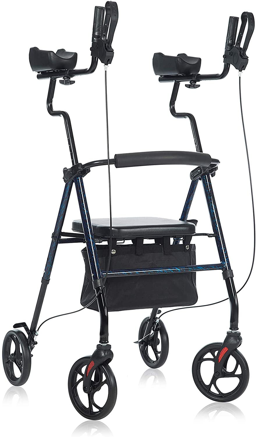 BEYOUR WALKER Tall Upright Walker with Padded Armrest and Seat, Large