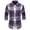 Purple, variant on DDAPJ pyju Mens Slim Fit Plaid Shirts Clearance Sales,Wrinkle-Free Long Sleeve Dress Shirt Slim Fit Casual Button Down Flannel Shirts Western Cowboy Checkered Work Shirt