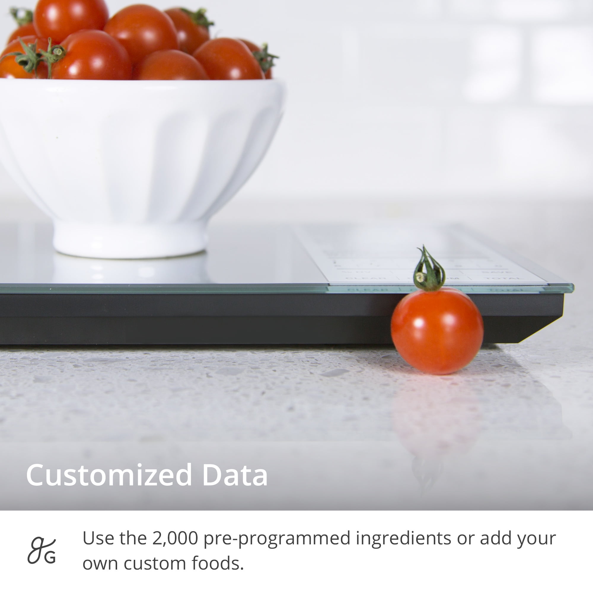 Custom digital nutrition food scale