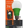 thumbnail image 2 of Sleeklighting Green LED Light Bulb, A19 E26 Base Lightbulb 3-Watt Energy Saving UL-Listed, 2 of 7