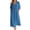 Navy, variant on SETOOFF Women Ruffled V Neck Midi Dress Puff 3/4 Sleeve Loose Shift Dress Casual Side Pockets Vacation Travel Outfits