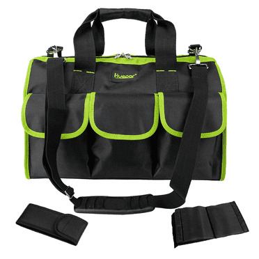 Huepar 19 inch Tool Bag for Men or Women Close Top Wide Mouth Large Water Proof Tote Bag for Tool Storage