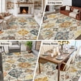 thumbnail image 5 of Farmhouse Morocco Large Area Rug 8x10 FT, Non Slip Living Room Throw Carpet, Boho Abstract Shabby Texture Art Washable Soft Indoor Outdoor Carpet Non-Shedding Rug for Bedroom Dining Room, 5 of 9