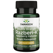 Swanson Double Strength Razberi-K Raspberry Ketones 200 mg 60 Veggie Capsules