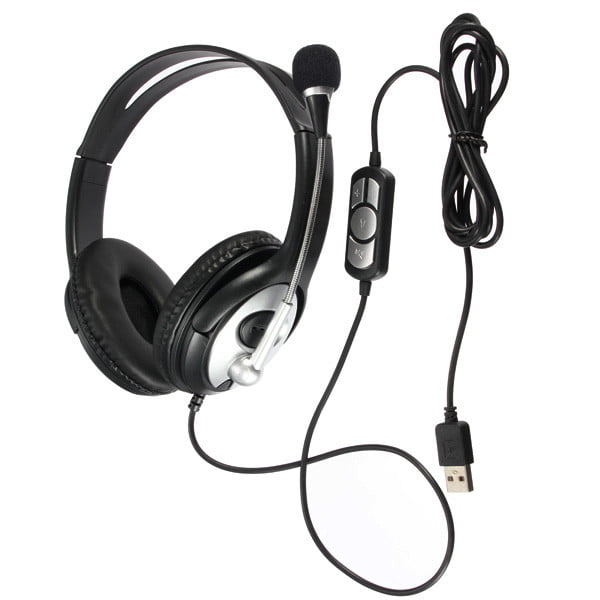 OVLENG USB Headset Computer Headset with Microphone Cancelling, Lightweight Wired PC Headset Headphones, Business Headset for Skype, Webinar, Phone, Call Center - Walmart.com