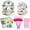 Light Pink, variant on 150Pcs Green Gingham Party Supplies, Scalloped Checkered Dessert Paper Plates and Napkins Disposable Plaid Tableware Set for Birthday Wedding Baby Shower Spring Family Dinner Party Supplies Serves 50
