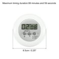 thumbnail image 2 of Uxcell Round Digital Timer, Small Count Down/ UP Clock with Magnetic, Big LCD Display, White, 2 of 5