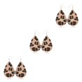 thumbnail image 2 of Sonducket 1 par de pendientes con estampado de leopardo geométrico de piel sintética adornos de joyería de moda accesorio de moda para mujeres y niñas Type1 NO1 Sonducket CBP233689, 2 of 6