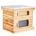 thumbnail image 3 of Bee Hive 20 Frame Bee Hives Starter Kit, Beeswax Coated Fir Wood, 1 Deep + 1 Medium Bee Boxes Langstroth Beehive Kit, Transparent Acrylic Windows with Foundations for Beginners Pro Beekeepers, 3 of 6