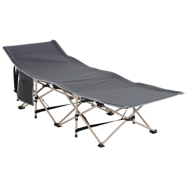 Outsunny Single Person Wide Folding Camping Cot Portable Outdoor Military Sleeping Bed Walmart