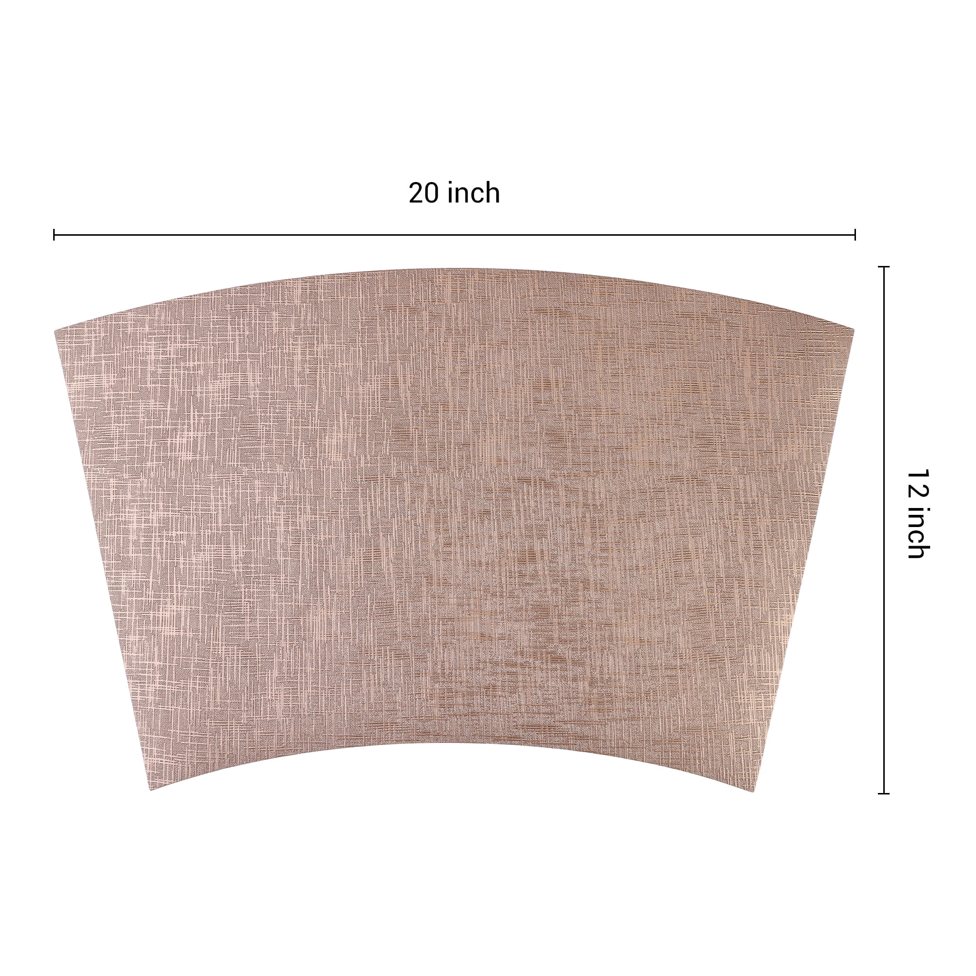 Unique Bargains 6 Pack Place Mats Faux Leather Placemat for Dining Table Champagne 20x12in
