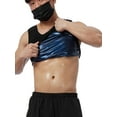thumbnail image 5 of FANNYC Compression Shirts For Men Body Shaping Vest Sweat Sauna Suit Workout Tank Tops Waist Trainer Gym Shapewear Undershirt Tummy Control Girdle Up To Size 3XL,Black, 5 of 7