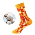 thumbnail image 2 of TIEVOSA Chaussettes à Imprimé Géométrique pour Hommes Chaussettes pour Femmes Chaussettes à Imprimé Cadeaux Coton Longues Chaussettes Amusantes Chaussettes Fantaisie Funky Mignonnes (Rouge), 2 of 6