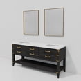 thumbnail image 5 of Norwalk 72 in W Black Oak Double Bath Vanity, White Quartz Top, and 34 in Mirrors, 5 of 9