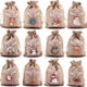 thumbnail image 2 of Lote de 5 bolsas de Yute Natural de Navidad, bolsitas con cordón para embalaje de joyería y pulseras, 10x14, 13x18cm, 2 of 4