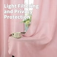 thumbnail image 3 of XNKOLMJ Linen Kitchen Curtains 36 Inches Long for Small Window 2 Panels  Short Grommet Light Filtering Privacy Thick Semi Sheer Curtains for Basement Cafe  Sage Green  52W X 36L, 3 of 7